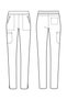 Unify Bup601 Purpose Women's Scrubs Tel Alt– Imported, Luxe360 Fabric, High Waist, 5 Pockets, Narrow Leg Doctor/Nurse Pants - 2