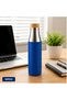 Sustainable Stainless Steel Water Bottle with Bamboo Lid and Silicone Sleeve – Eco-Friendly Reusable Insulated Sports Bottle - 4
