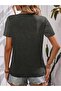 Women's Mix Printed V-Neck Sleeved Regular Fit Comfortable T-Shirt - 5