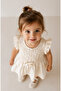 Linen Lace Baby Kids Dress |   Elegant Summer Model with Ruffles - 4