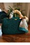 Emerald green crochet bag - 3