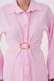 Modal Woven Shirt with Back Belt Fastening and Front Buckle Detail - 8