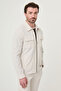 Textured Slim Fit Shirt Collar Seasonal Men's Coat Stone - 39668.26Y - 6