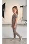 Children's Stone Color Short Sleeve Printed Pajama Set - 4