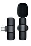 M21 Wireless Lavalier Microphone Plug & Play Type-C Lapel Clip-on Mini Mic Black