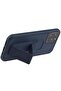 iPhone 16 Pro Blue Magnetic Car Mount Kickstand Case – Premium Silicone Multi-Stand with Vertical & Horizontal Hand Strap Grip - 6