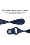 Navy Blue Soft Silicone Sport Band for Samsung Galaxy Watch 6 (40mm/44mm) & Galaxy Watch 6 Classic (43mm/47mm) - 20mm Replacement Strap - 3