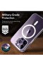 iPhone 14 Pro Max Case, MagSafe Phone Case Supports Magnetic Wireless Charging, Shockproof Military-Grade Protection, Scratch-Resistant, Classic Hybrid Cover for iPhone 14 Pro Max, Clear - 5