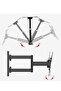 Telescopic TV Bracket, LCD LED TV PC Monitor Wall Mount, Folding Shelf, Heavy Duty Corner Tilt Swivel - 4