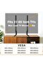 Universal Table Top TV Stand Mount - Height Adjustable Base for 27" to 65" LCD/LED TVs - 7