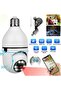 360° WiFI camera Light Bulb Home Security Cam Wireless Night Vision CCTV Monitor