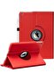 Protective Red 360° Rotating iPad Case - Auto Sleep/Wake and Adjustable Stand for iPad 9.7” (2017/2018) & Air 2