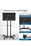 Mobile TV Stand Trolley Cart Mount – Exhibition Display for 32”-65” Plasma/LCD/LED TVs, Portable and Adjustable - 5
