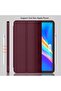 Wine Red iPad Pro 11-Inch Case (2022/2021) - Smart Trifold Stand with Pencil Holder, Soft TPU Back - 3