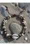 Women's String Anklet with Starfish, Mussel Shell, and Pearl Detail - 2