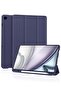 Trifold Stand Protective Case with Pen Holder for Samsung Galaxy Tab A9 Plus / A9+ 11 Inch 2023, Dark Blue