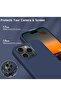 iPhone 16 Pro Max Soft Liquid Silicone Case - Shockproof Full Body Protection with Matte Finish & Microfiber Lining (Blue) - 3