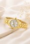 Rolly Women's Gold Steel Wristwatch with Silver White Dial Roman Numerals Classic Luxury Bracelet Band Watch 2026 - 4