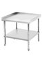 - NSF Certified Stainless Steel Table - 650 lb Capacity with Adjustable Legs and 2 Inch Edge Baffle, 30 x 30 x 30 Inches for Hotel, Home and Commercial Kitchen - 2