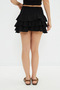 Elastic Waist Muslin Fabric Mini Length Short Skirt - 6