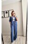 Short Sleeve Jacket and Pants Set with Waist Tie Strings - 4