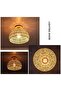 Rattan Ceiling Light, Boho Semi Recessed Ceiling Light, Handmade Rattan Lighting Fixtures - 4