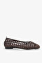 Rabrasa Women's Knitted Ballerinas - Brown