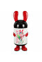 SHINE Cartoon Character Plastic Trash Can 70 cm – White & Red | Kids Character Waste Bin with Black Dome Lid
