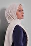 شال تينسل كريمي سادة اللون - 4