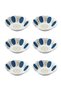 Blue and White Classic Melamine Coffee Shop Style Tea Plate, Long-Lasting and Suitable for Daily Use, Set of 6
