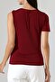 Asymmetrical Collar Sandy Blouse with Metal Accessories - 8