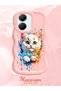 Poco X7 Pro Compatible Case Camera Protector Pink Silicone Couple Phone Case Cat Pattern - 2