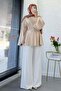 Hakim Yaka Flounce Modal Blouse – Cream - 6