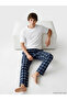 Esvab • Modern & Distinctive Standard Fit Checkered Embroidered Men's Pajama Bottoms - 2