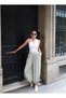 Women's Trousers Shalwar Wrinkled Tencel Fabric Ankle-Tied Elastic Waist Shalwar New Season - 5