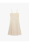 A-Line Linen Blend Sweetheart Neckline Sleeveless Long Dress - 5