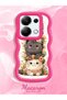 Redmi Note 13 Pro 4g Compatible Case with Camera Protector Red Silicone Couple Phone Case Cat Pattern - 2