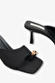 Nolsa Women's Heeled Slippers - Black Nubuck - 5
