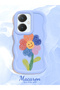 Vivo Y27 Compatible Case Camera Protector Blue Silicone Couple Phone Case Cover Floral Pattern - 2