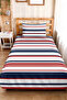 Striped Navy Blue Youth Room Single Pique Set-Red Marine 160X220 cm Quilted Bedspread - 5