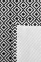 Black and White Geometric Youth Room Single Pique Set - Plaid 160X220 cm Quilted Bedspread - 7