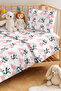 Panda Rainbow Pink Girls' Pique Set-Pastel Cloud Mint Baby Room Bedspread-160X220 cm - 2