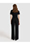 Black Flare Fit Fabric Trousers 50323329-Vr046 - 5