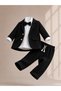 Boy's Washington Jacketed Bow Tie Suit 100% Cotton - 7