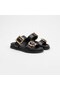 Women's Double Belted Adjustable Buckle Premium Slippers 519K-349Z - 4