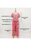 Women's Bohemian Lettered Stamp Detailed Blouse and Trousers Two-Piece Set - 2