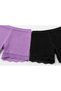 Women's Lace Ribbed Boxer Set of 4 95% Cotton 5% Elastane High Waist Stretchy Boxer Briefs (2 Lilac + 2 Black) - 3