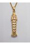 Women's Gold Color Sea Themed Fish Pendant Lucky Necklace with Zircon Stone Stylish - 5