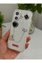 iPhone 17 Stone Case with Pearl Necklace Detail, Marbling Effect, 3D Heart and Motif Charm Cover - 8
