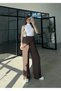 Brown Bandana Detailed Lyocell Tencel Trousers - 202612 - 4